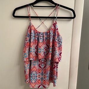 Express ruffle tank